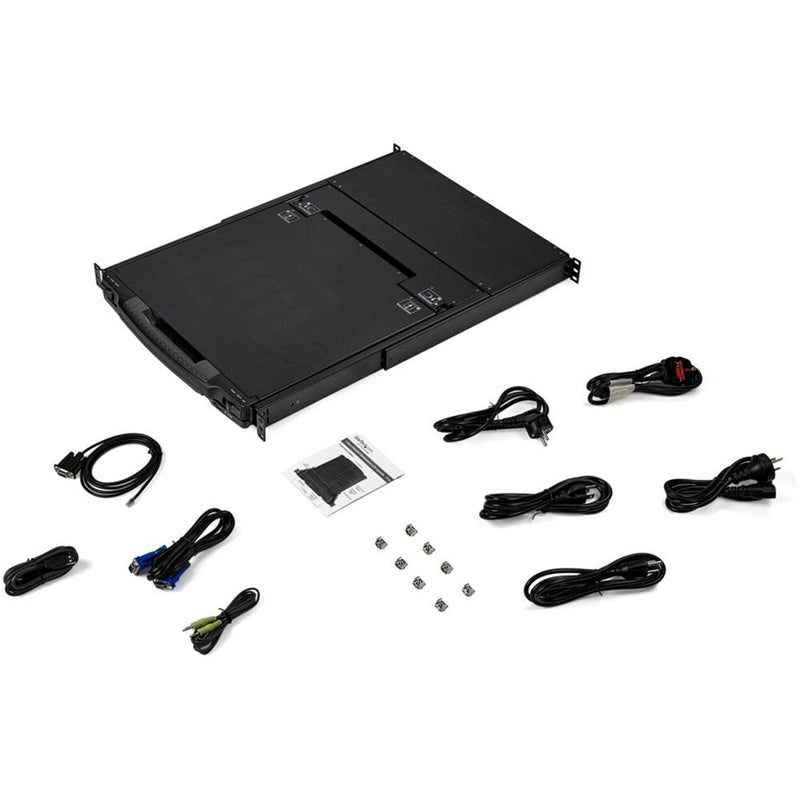 StarTech Dual Rail Rackmount KVM Console HD 1080p - Single Port DVI/VGA KVM w/17" LCD Monitor