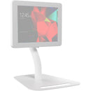 CTA Digital Floor-to-Desk Kiosk Stand for Tablets (White)