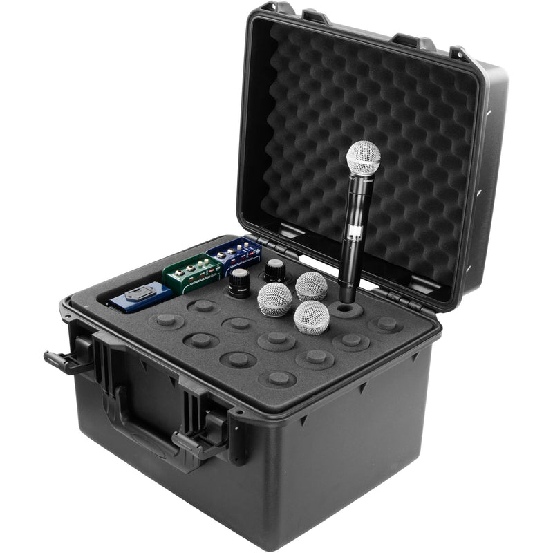 Odyssey MUMIC16 Vulcan Series Handheld Microphone Case with Storage (16 Microphones)