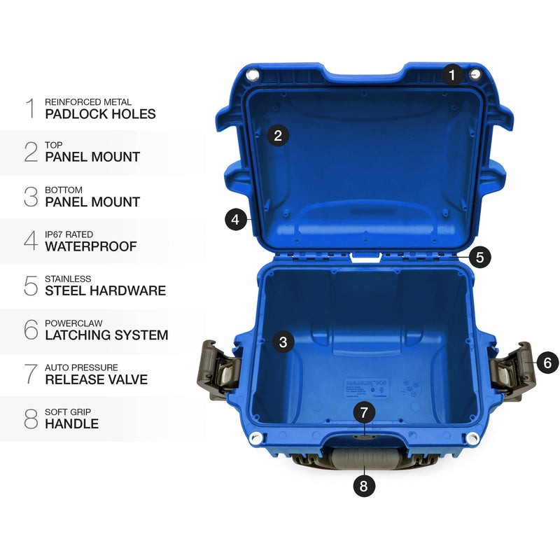 Nanuk 908 Hard Utility Case without Insert (Blue)