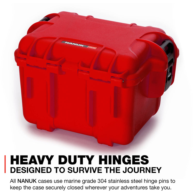 Nanuk 908 Hard Utility Case without Insert (Red)