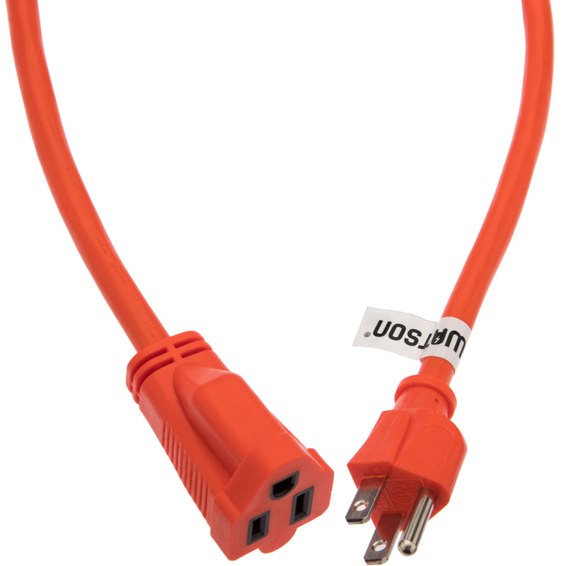 Watson AC Power Extension Cord (14 AWG, Orange, 75')