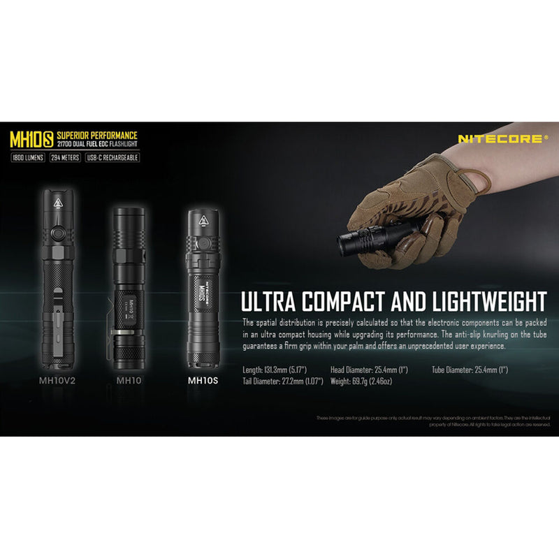 Nitecore MH10S Rechargeable LED Flashlight
