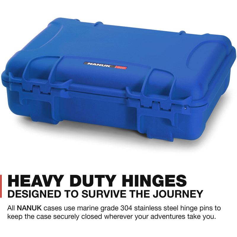 Nanuk 910 Hard Utility Case without Insert (Blue)