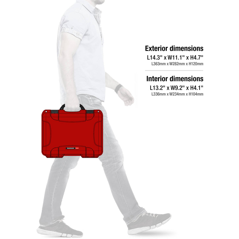 Nanuk 910 Hard Utility Case without Insert (Red)