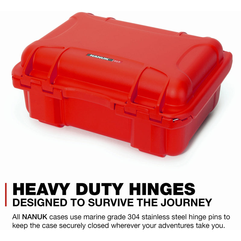 Nanuk 915 Hard Utility Case without Insert (Red)