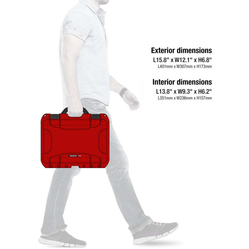 Nanuk 915 Hard Utility Case without Insert (Red)