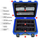 Nanuk 920 Hard Utility Case with Padded Divider Insert & Lid Organizer (Blue)
