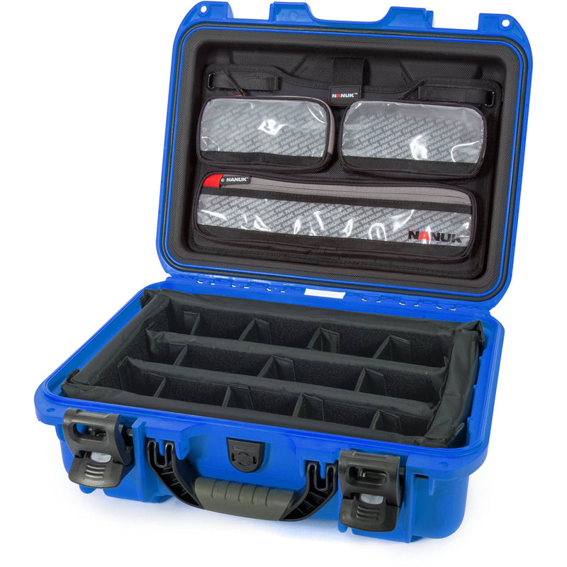 Nanuk 920 Hard Utility Case with Padded Divider Insert & Lid Organizer (Blue)