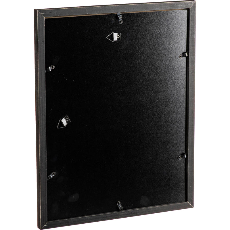 MCS 11x14" Thin Bead Wood Collage & Portrait Frame with 8x10 White Mat (Pewter)