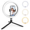 TRIGYN 10" Ring Light with Smartphone Holder and Desktop Tripod Stand