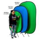 FotodioX Collapsible Portable Background (40 x 60", Chroma Blue/Chroma Green)