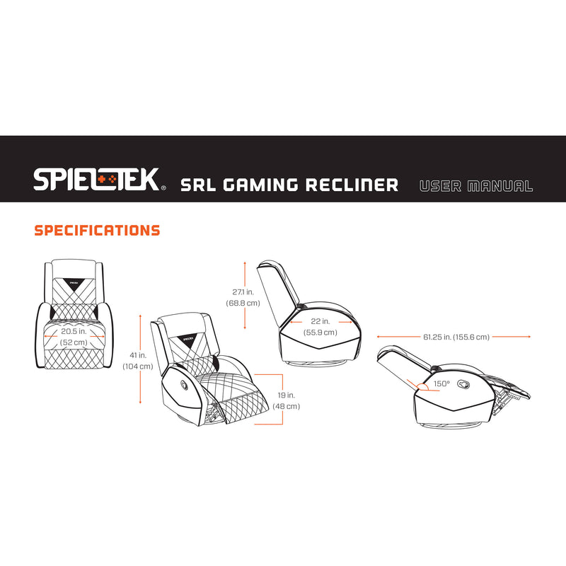 Spieltek SRL Gaming Recliner (Cream/Brown)