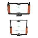 CAMVATE Adjustable Camera Cage with Manfrotto-Type Quick Release (Leather Grips)
