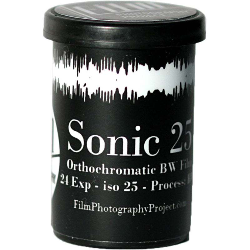 Film Photography Project Sonic 25 High Contrast Black and White Negative Film (35mm Roll Film, 24 Exposures)