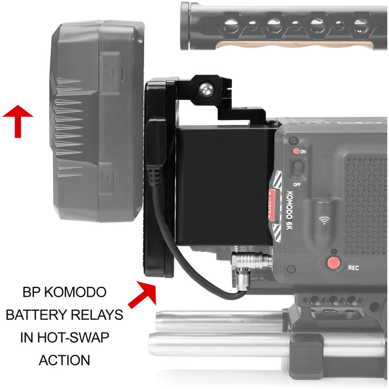 SHAPE Pivoting Battery Plate for RED KOMODO (Gold Mount)