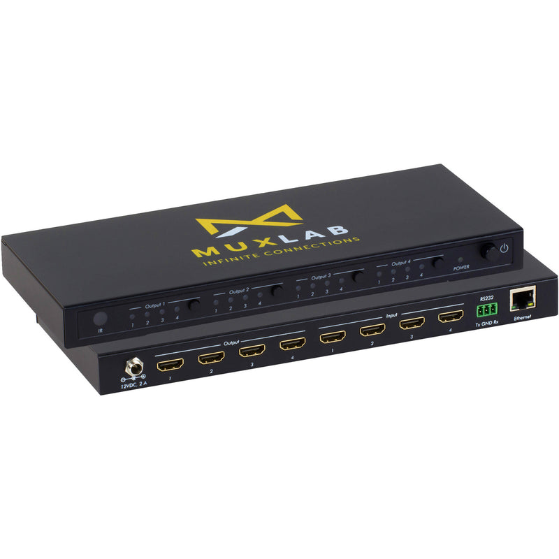 MuxLab 4x4 4K60 HDMI Matrix Switch