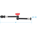 CAMVATE 11" Magic Arm with Stainless Steel Joints, Red Lock & Shoe Mount Adapter