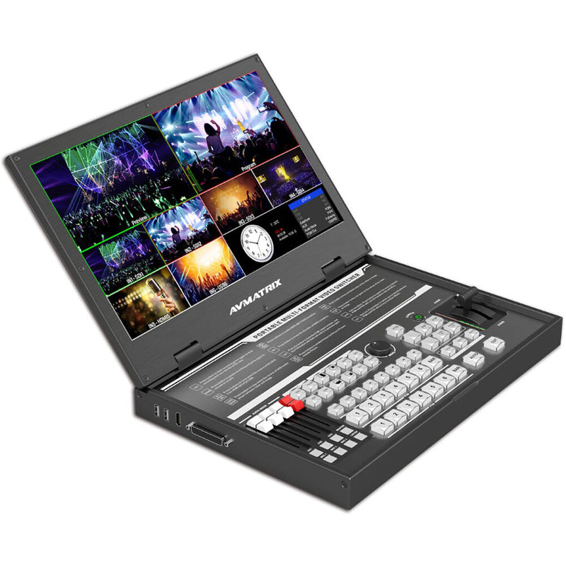 AVMATRIX PVS0615U Portable 6-Channel Switcher with USB Streaming & 15.6" Display