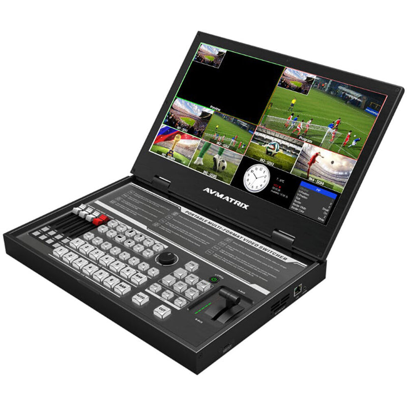 AVMATRIX PVS0615U Portable 6-Channel Switcher with USB Streaming & 15.6" Display