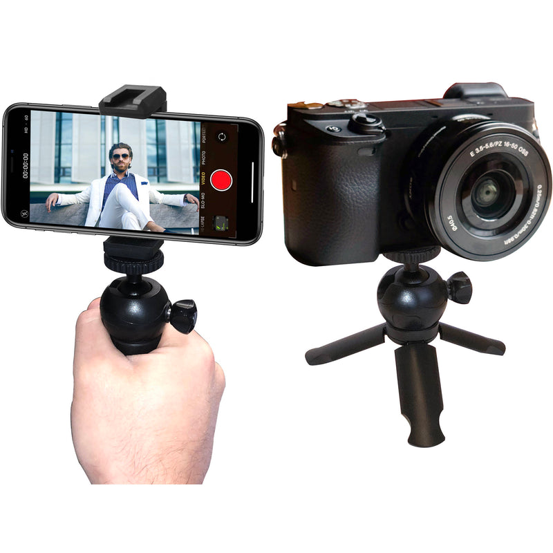 Vidpro TT-8 Mini Tripod and Handgrip with Ball Head for Smartphones and Cameras