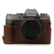 MegaGear Ever Ready Top Grain Leather Half Case for FUJIFILM X-T200 (Brown)