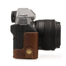 MegaGear Ever Ready Top Grain Leather Half Case for FUJIFILM X-T200 (Brown)