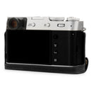 MegaGear Ever Ready Top Grain Leather Half Camera Case for FUJIFILM X100V (Black)