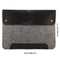 MegaGear Genuine Leather and Fleece 16" MacBook Sleeve Bag (Black & Gray)