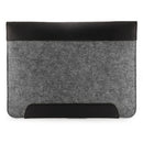 MegaGear Genuine Leather and Fleece 16" MacBook Sleeve Bag (Black & Gray)