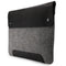 MegaGear Genuine Leather and Fleece 16" MacBook Sleeve Bag (Black & Gray)