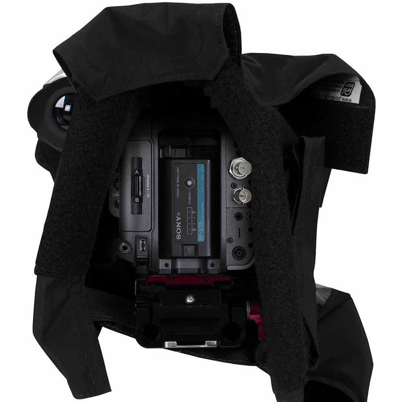 PortaBrace Custom-Fit Rain/Dust/Snow Cover for Sony PXW-FX6 Camera (Long Lens Version)