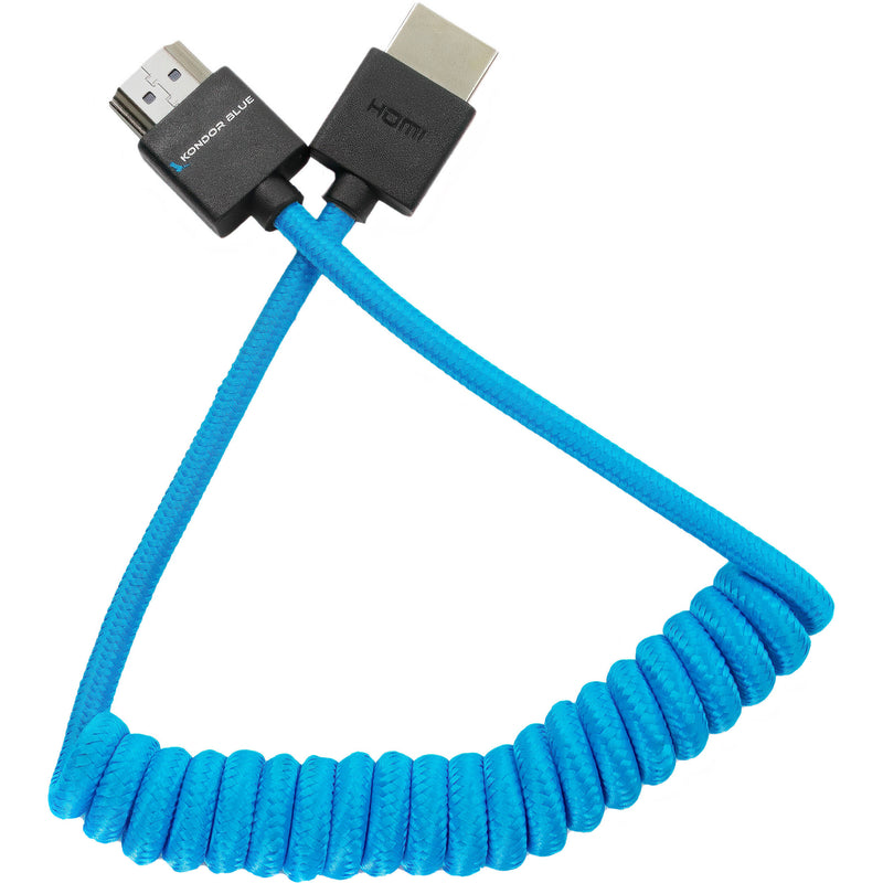 Kondor Blue Coiled HDMI Cable (12 to 24")