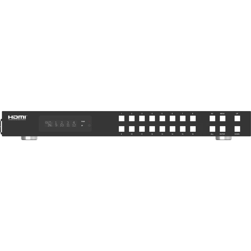 A-Neuvideo 16x16 UHD 4K60 HDR HDMI Matrix Switcher with Down Scaler & S/PDIF Audio Extractor