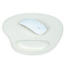 Londo Leather Oval Mouse Pad with Wrist Rest (White)