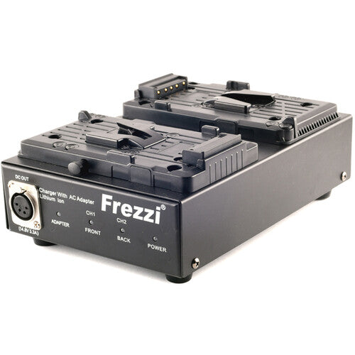 Frezzi FLC-2VP Dual-Channel Fast Simultaneous Charger with Power Supply (V-Mount)