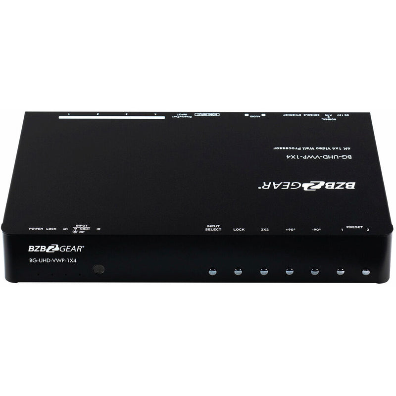 BZBGear 4-Port 4K 60Hz Videowall Processor with Scaler, Audio and 1x3/1x4/2x2/4x1 Layout