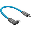 Kondor Blue Right-Angle USB 3.1 Gen 2 Type-C Cable (8.5")