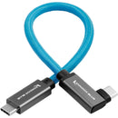 Kondor Blue Right-Angle USB 3.1 Gen 2 Type-C Cable (8.5")