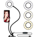 Apexel Selfie Ring Light with 24" Gooseneck Stand Cell Phone Holder