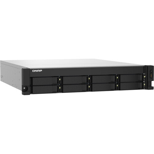 QNAP Qnap 2U 8-Bay Arm-Based 2.5G 10G Nas, Quad Core 1.7Ghz, 4Gb Ddr3 Ram, 2 X 10Gbe Sfp+, 2 X 2.5Gbe, Re