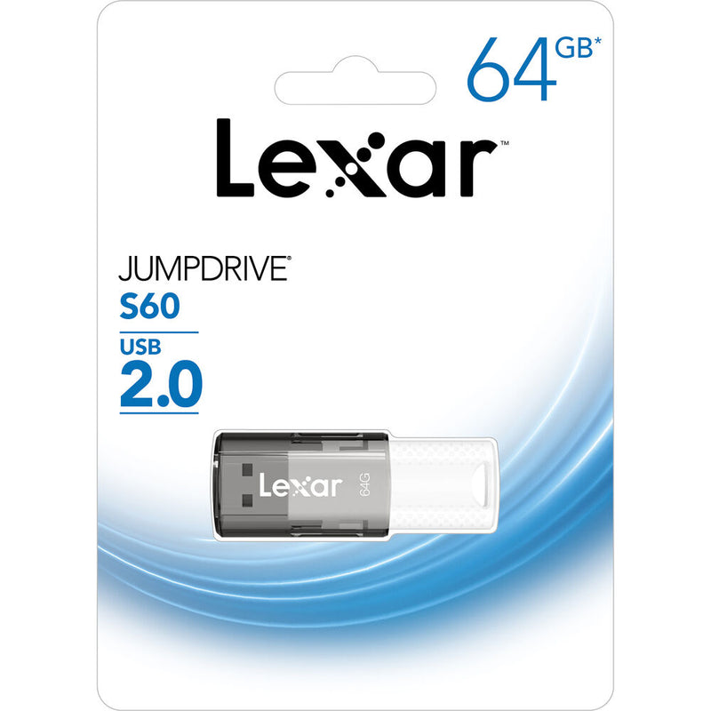Lexar 64GB JumpDrive S60 USB 2.0 Type-A Flash Drive