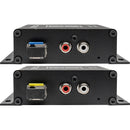 Sescom 2-Channel Unbalanced RCA Line Level Audio over Simplex LC Fiber Transmitter & Receiver Set