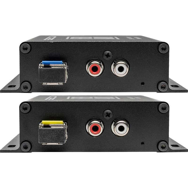 Sescom 2-Channel Unbalanced RCA Line Level Audio over Simplex LC Fiber Transmitter & Receiver Set