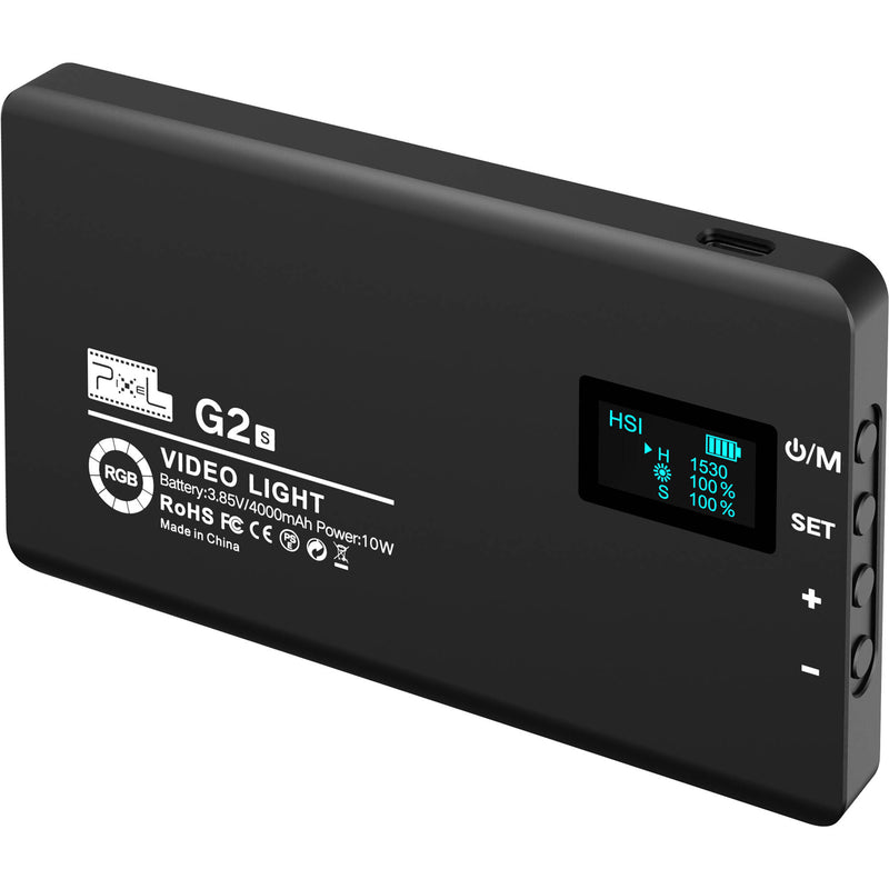 Pixel G2s Ultra-Slim Bi-Color RGB Video Light with Built-In Effects