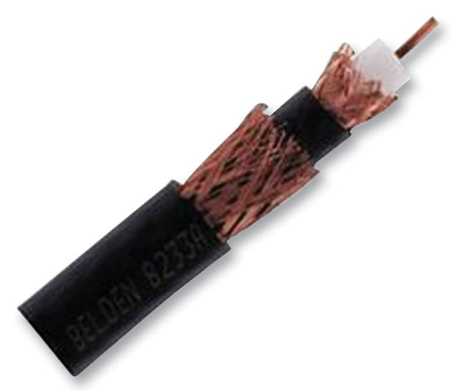 BELDEN 1189A 0101000 Coaxial Cable, Quad Shield CATV, Black, 18 AWG, Solid, 1000 ft, 304.8 m