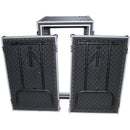 ProX 14U Vertical Shockproof Amp/Rack Case with Dual Side Tables and 4 Casters (24" Rail to Rail)