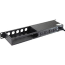 ProX 4-Channel Switch Panel with 2 USB Charging Ports and 5 XLR/SpeakON Holes (1 RU)