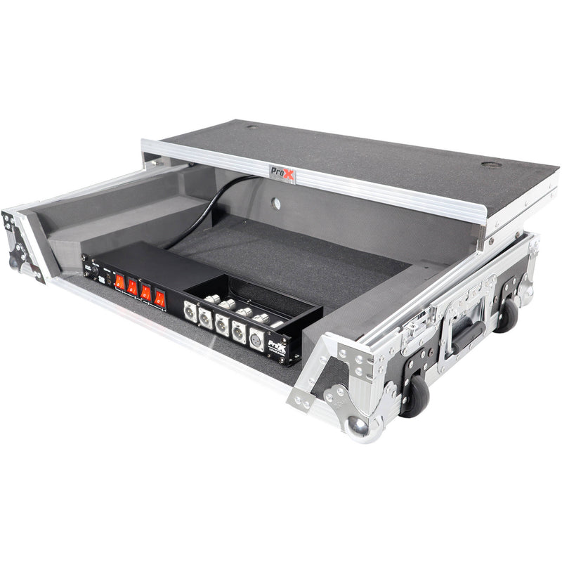 ProX 4-Channel Switch Panel with 2 USB Charging Ports and 5 XLR/SpeakON Holes (1 RU)