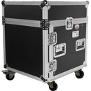 ProX 10U Vertical Rack x 10U Top Mixer DJ Combo Flight Case
